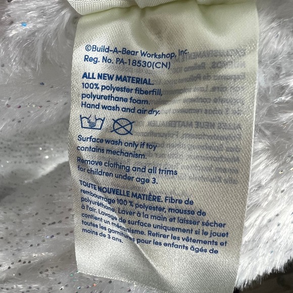 Build A Bear Glisten Reindeer Plush White Silver Holiday Christmas BAB - Picture 7 of 13